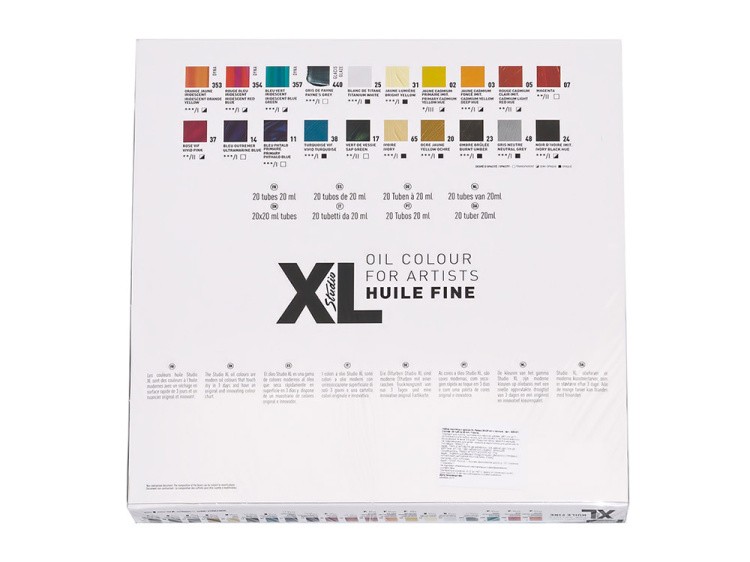 Краски Pebeo масляные 20 цветов набор XL с кистью 20 мл — картинка 3