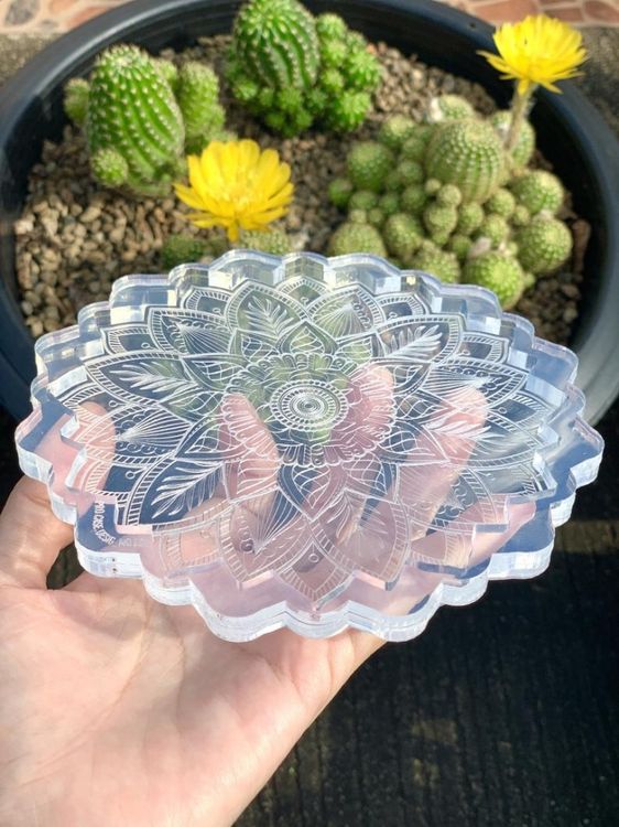 Силиконовый молд Epoxy Master cервировочная доска мандала, d 21см — картинка 5