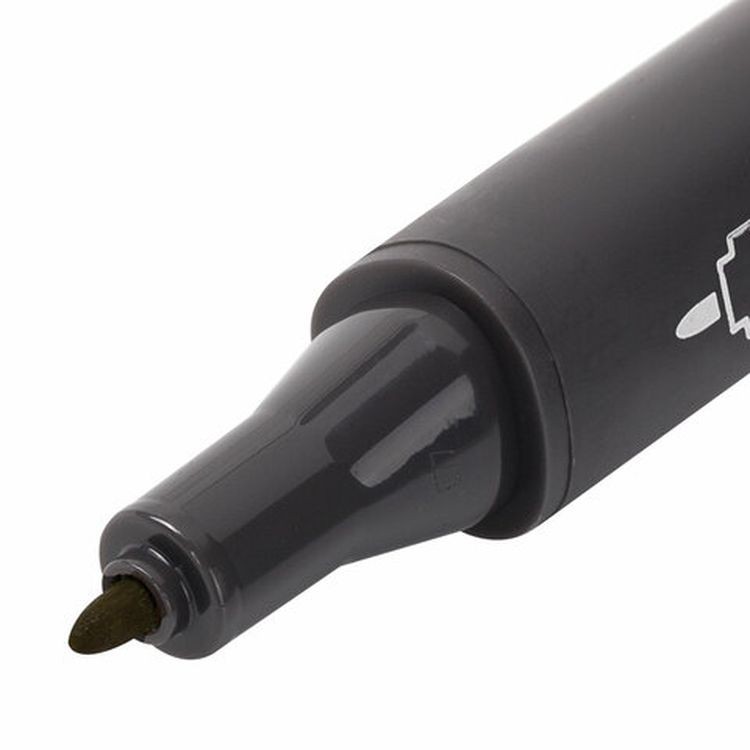 Маркер для скетчинга двусторонний 1 мм - 6 мм BRAUBERG ART CLASSIC, цвет: темный желто-серый — картинка 4