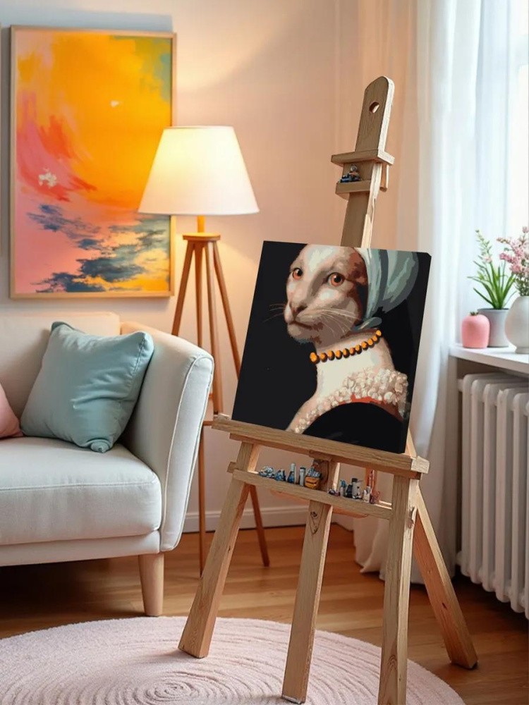 Картина по номерам «Исторический портрет кошки» — картинка 9