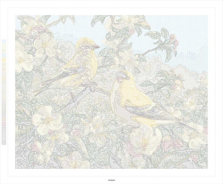 Картина по номерам «Райские птички» — картинка 3