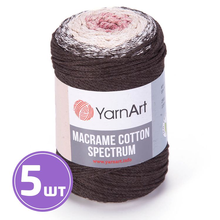 Пряжа YarnArt Macrame cotton spectrum (1302), мультиколор, 5 шт. по 250 г