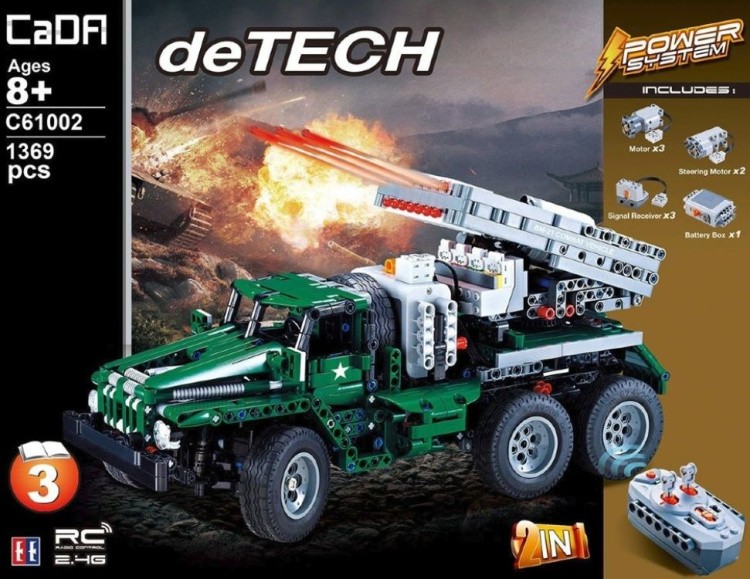 Радиоуправляемый конструктор с мотором Cada Technics Катюша - 2.4G
 — картинка 6