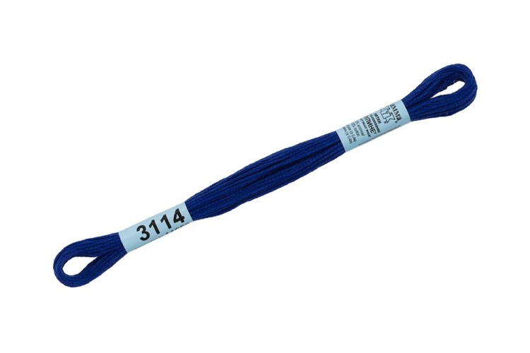 Нитки для вышивания Gamma мулине, 24 шт. по 8 м, цвет: 3114 синий — картинка 2