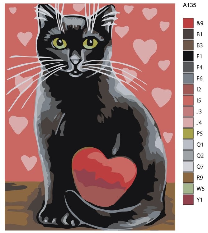 Картина по номерам «Валентинка» — картинка 2