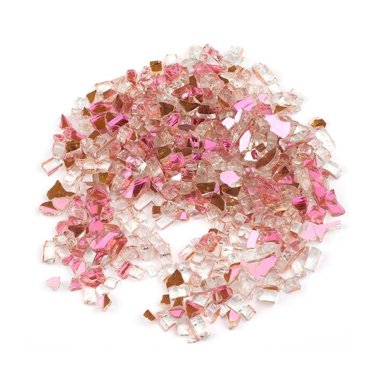 Стеклянная крошка Premium Rose Gold, фракция 5-20 мм, 500 г — картинка 2