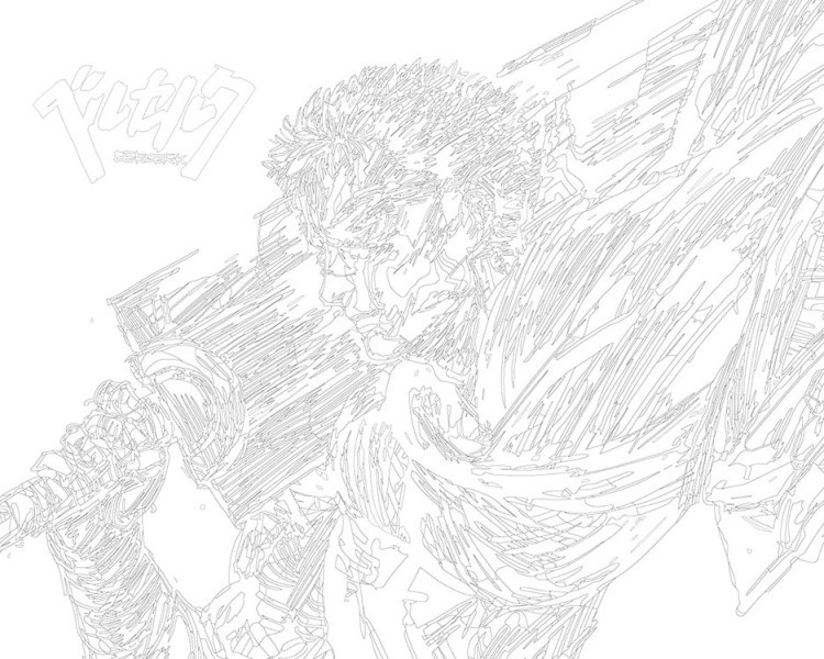 Картина по номерам «Берсерк Berserk манга аниме: Гатс арт» — картинка 3