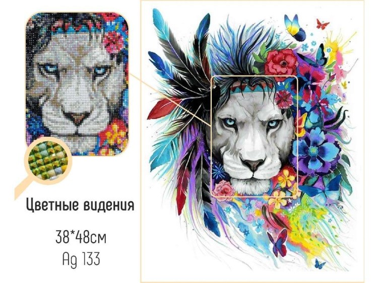 Алмазная вышивка «Цветные видения» — картинка 2