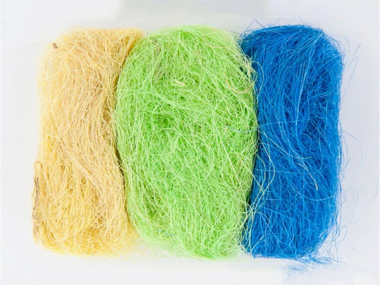 Сизалевое волокно MIX, цвет: 10 светло-желтый/светло-зеленый/синий 30 г, Blumentag — картинка 2