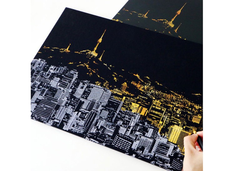 Скретч-картина «Сеул» — картинка 3