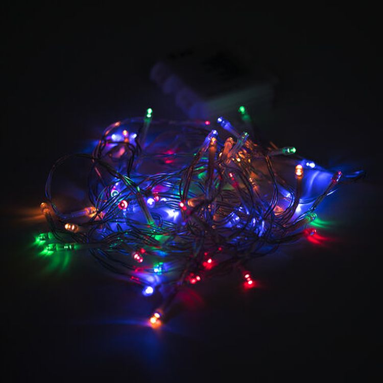 Электрогирлянда уличная «Нить», IP44, 60 LED, 6 м, многоцветная — картинка 2