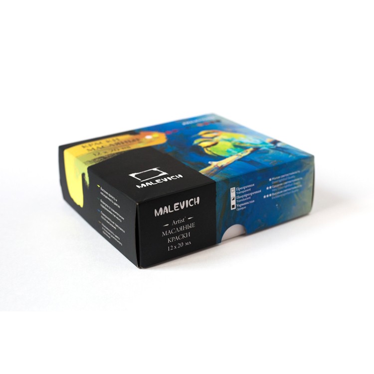 Набор масляных красок Малевичъ, тубы 20 мл, 12 цв. — картинка 6