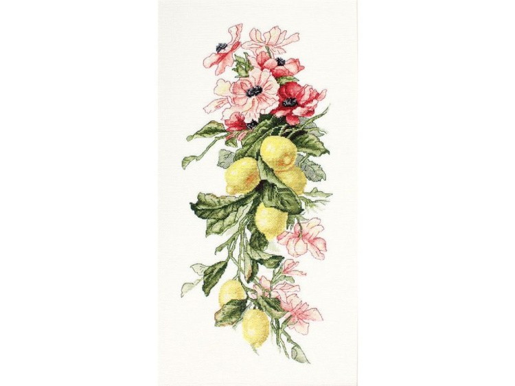 Набор для вышивания «Цветы и лимоны»