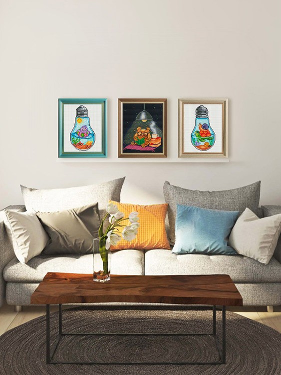 Алмазная вышивка «Черепашка в лампочке» — картинка 8