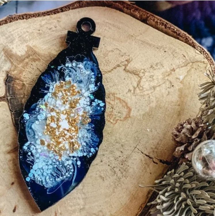 Молд силиконовый Новогодняя игрушка Шишка, ResinArt — картинка 4