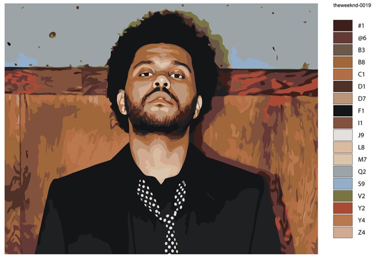 Картина по номерам «Музыкант The Weeknd Викенд 15» — картинка 2