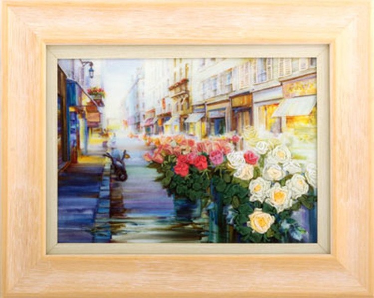 Вышивка лентами «Цветы Парижа» — картинка 2