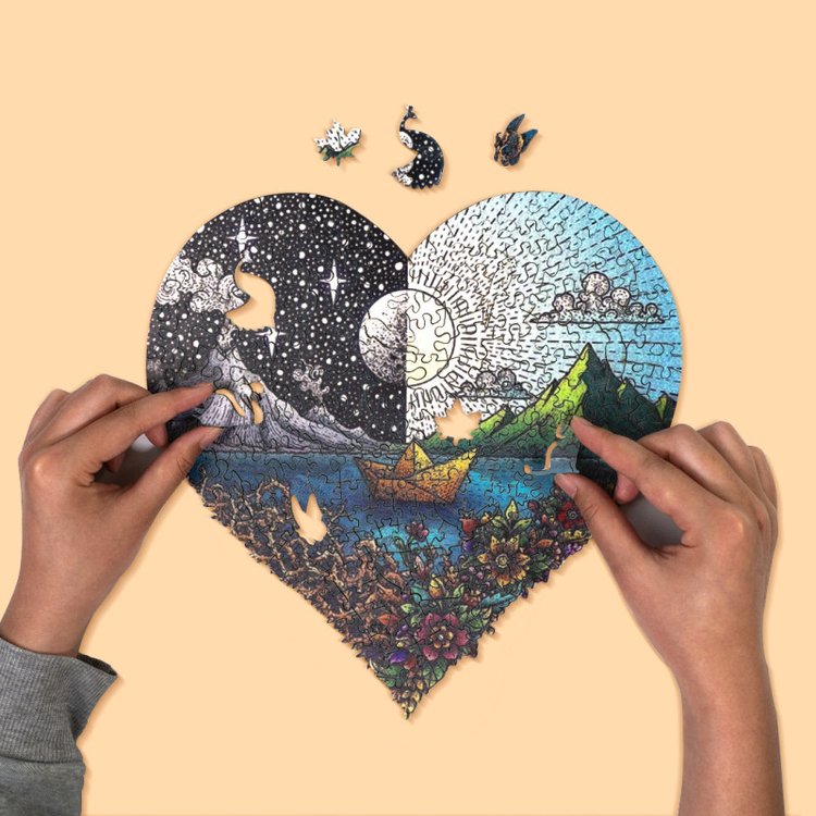 Деревянные пазлы «День и ночь M», Woodbests — картинка 2