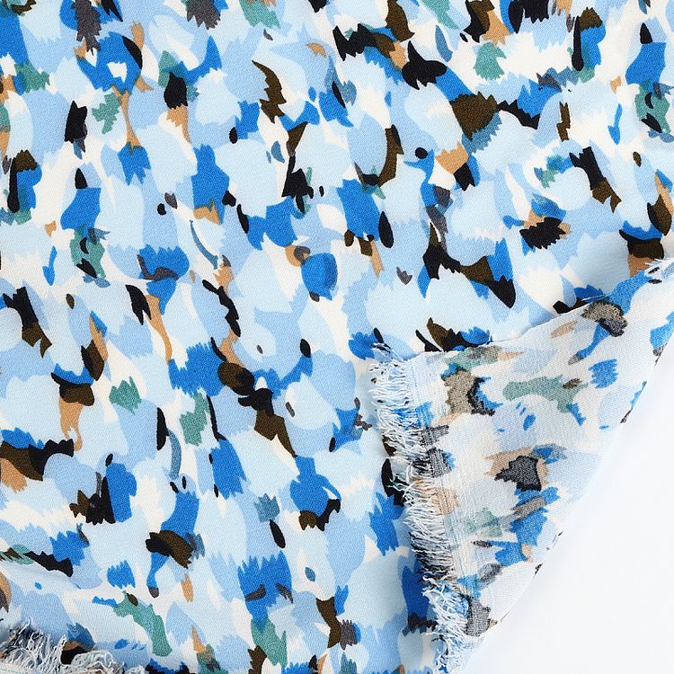 Ткань Софт, 5 м, ширина 150 см, 105 г/м2, цвет: голубой, принт, TBY — картинка 3