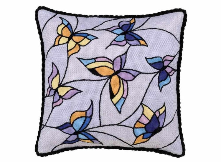 Набор для вышивания «Подушка/панно. Витраж, бабочки»