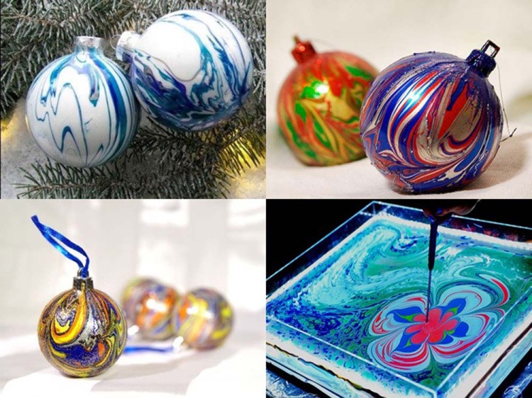 Шары елочные пластиковые белые для декорирования (d 6 см), 4 шт. — картинка 2