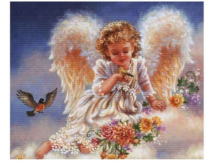 Набор для вышивания «Ангел с птичками»
