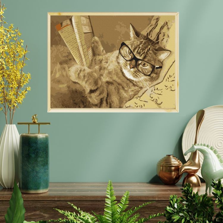 Картина по номерам «Умный кот» — картинка 3