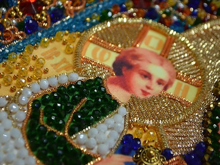 Набор вышивки хрустальными камнями «Богородица Иерусалимская» — картинка 7