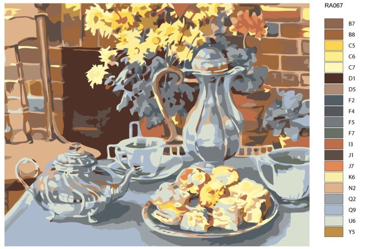 Картина по номерам «Натюрморт с серебром» — картинка 2