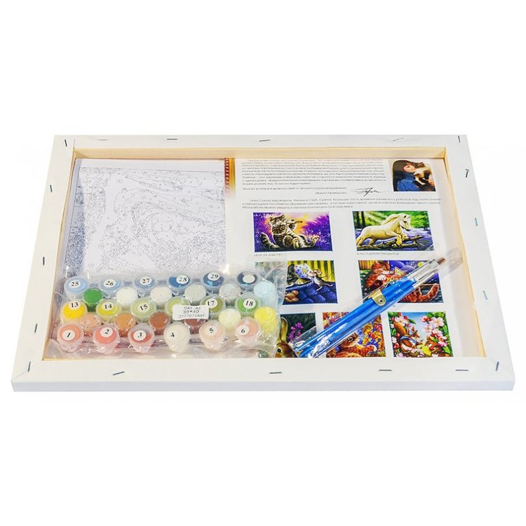 Картина по номерам «Котик с книжкой» — картинка 3