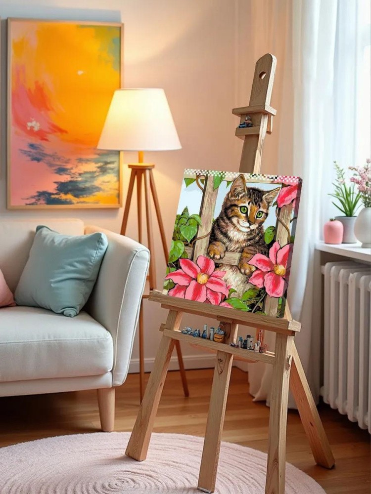 Картина по номерам «За цветущей оградой» — картинка 9