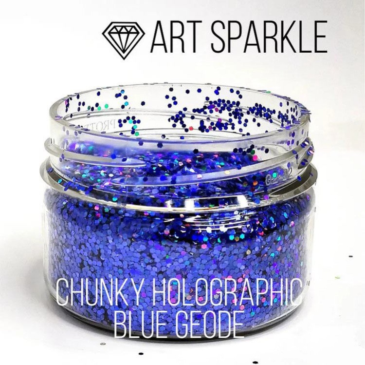 Глиттер крупный Chunky Holographic Blue Geode, 50 г, Craftsmen.store — картинка 2