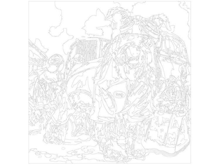 Картина по номерам «Пёс-автомеханик» — картинка 3