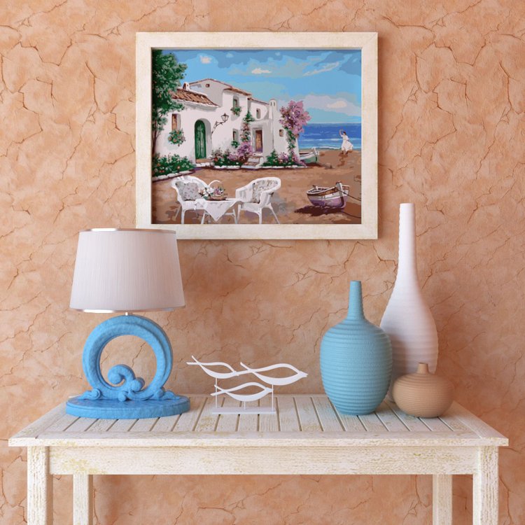 Картина по номерам по дереву «Отдых у моря» — картинка 2