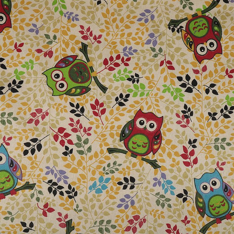 Ткань льняная, 1 м x 150 см, 140 г/м², цвет: желтый, принт, TBY — картинка 4