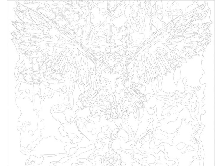 Картина по номерам «Сова с амулетом» — картинка 3