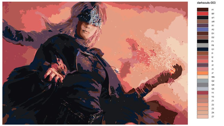 Картина по номерам «Dark Souls Дарк Соулс: Хранительница огня» — картинка 2