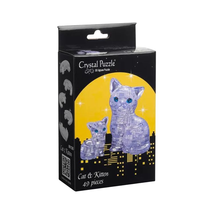 3D Головоломка Crystal Puzzle «Кошка серебристая» — картинка 3