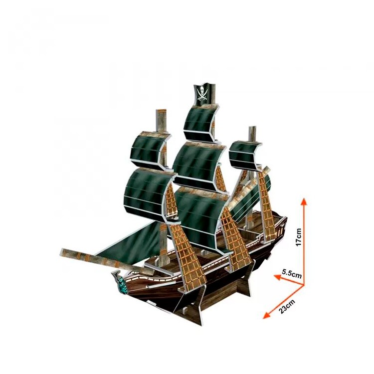 3D-пазл CubicFun Корабль «Месть королевы Анны» (серия Мини) — картинка 2