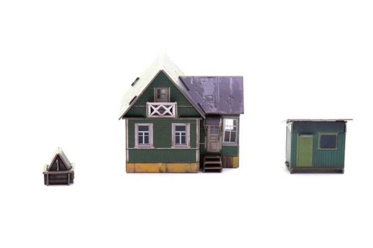 Сборная модель из картона «Летний домик (эпоха IV) 1966-1985 СССР» — картинка 2