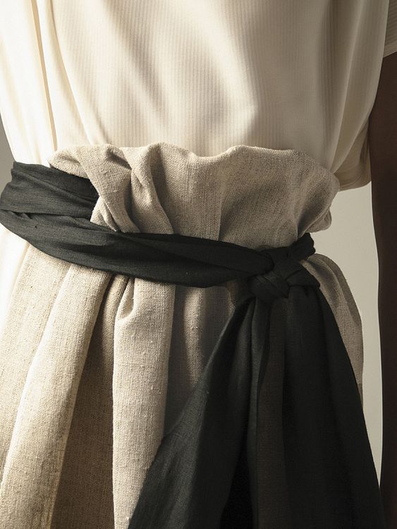 Ткань льняная, 1 м x 150 см, 140 г/м², цвет: бежевый, TBY — картинка 7