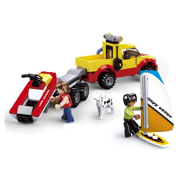 Конструктор «Город.Внедорожник-буксир и аквабайк», 172 детали — картинка 2