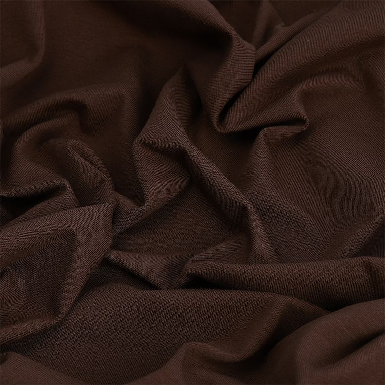 Ткань трикотаж Кулирка с лайкрой, пенье, 10 м x 180 см, 190 г/м², цвет: шоколад, TBY — картинка 2