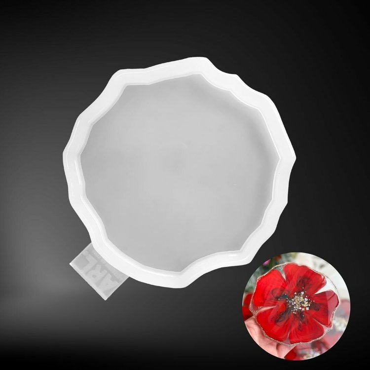 Глянцевый силиконовый молд Срез камня круг (white), Art Resin LAB — картинка 3