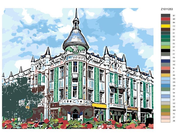 Картина по номерам «Старинное здание» — картинка 2