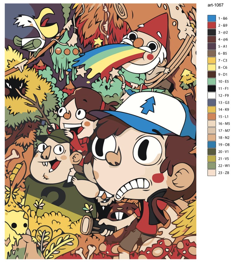 Картина по номерам Gravity Falls Гравити Фолз арт — картинка 2