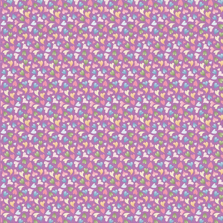 Ткань для пэчворка Нежная История, 146 г/м², 50х55 см, 100% хлопок, цвет: фиолетовый, принт, Peppy
