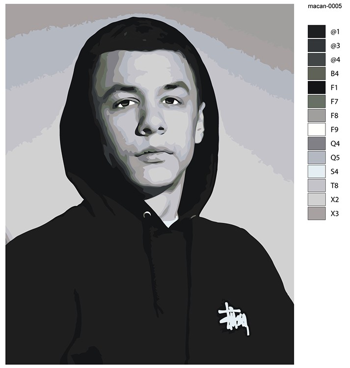 Картина по номерам «Рэпер Макан MACAN 5» — картинка 2