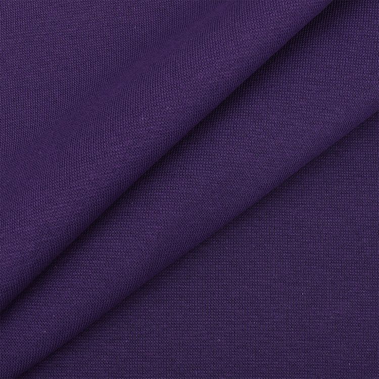 Ткань трикотаж Рибана с лайкрой, 3 м, ширина 80-90 см, 215 г/м2, опененд, цвет: фиалка, TBY — картинка 4