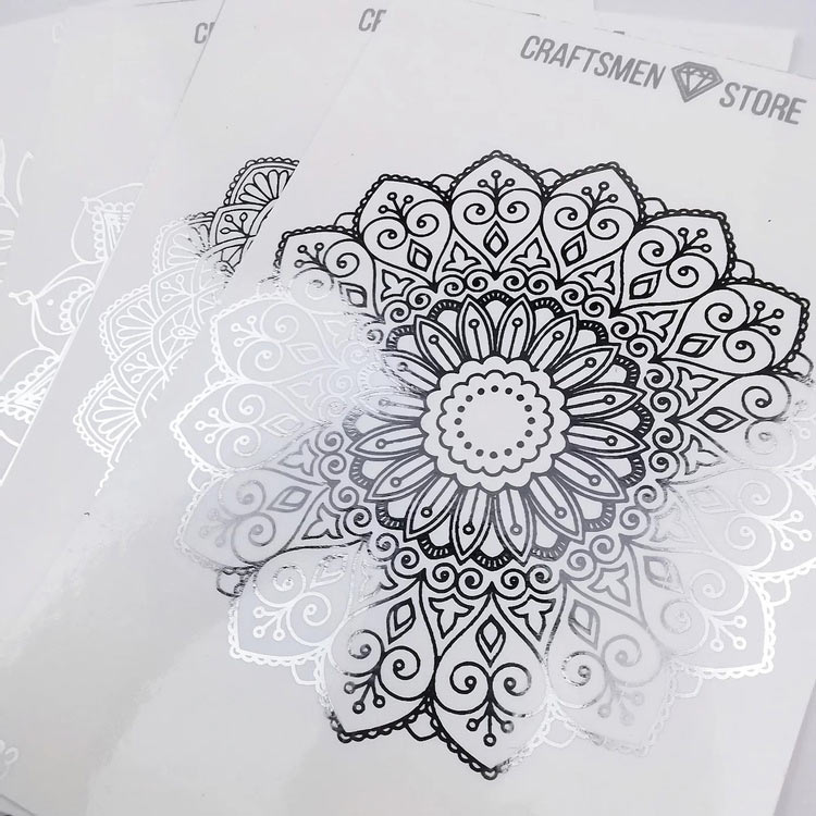 Наклейка серия Mandala, цвет фольги: Silver, Craftsmen.store — картинка 2